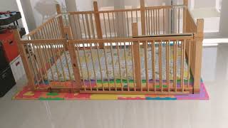 IKEA Hack  Make a Toddler Playpen with sliding gate out of Gulliver cots cribs [upl. by Ayekat86]