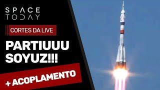 CORTE DA LIVE Soyuz MS18 e Acoplamento na ISS [upl. by Thirion]