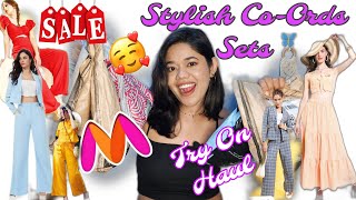 Myntra Stylish CO  ORD Sets Haul 💞 TRY ON HAUL Under 1000 Rs myntra coordsets youtube [upl. by Ahseek]