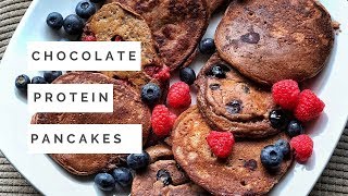 Chocolate Protein Pancakes  Easy amp Healthy Recipe [upl. by Franciska457]