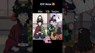 😻Meow RIZZ Battle I Tanjiro VS Giyu 🔥🌊 ニャー KimetsuNoYaiba DemonSlayer [upl. by Frodi]