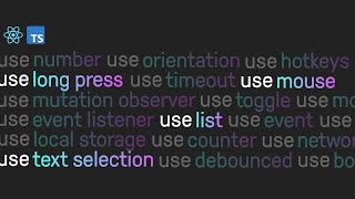 🍟 REACT HOOKS делаем хуки use list use mouse use long press use text selection [upl. by Cohn689]