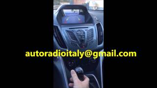 Ford Kuga CMAX Android prova su banco e montaggio con funzione parcheggio WIFI GPS Navigatore [upl. by Eiger969]