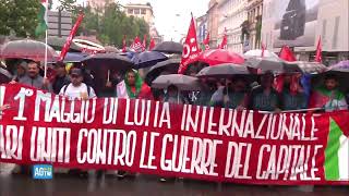 Primo maggio Corteo antagonisti a Milano DIRETTA [upl. by Rumery]