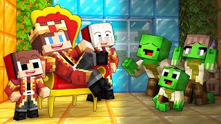 JJ Family Became Royal to Troll Mikey Family in Minecraft Maizen [upl. by Ahserb]