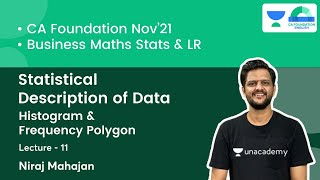 Statistical Description of Data  Histogram amp Frequency Polygon  Lec 11  Niraj Mahajan [upl. by Valma]