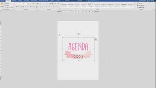 Cómo hacer una agenda con word  Curso diseño de agenda PORTADA [upl. by Naeloj937]