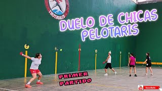 PAOLA REYES Y MICHELLE HERNANDEZ VS JULIA REYES Y ALONDRA Frontón Tulyehualco 1er partido fronton [upl. by Inoliel]