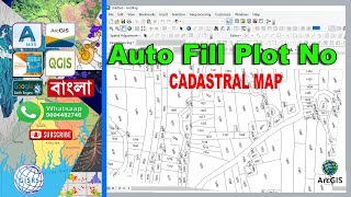 Automatic Plot Number Entry of Cadastral Map  Plus One Tool In ArcGIS Cadastral Map Plot No [upl. by Vigen]