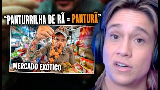 FÊ GENTIL REAGE O MERCADÃO MAIS EXÓTICO DO CAMBOJA 😳  Sou Mochileiro  Cortes Fernanda Gentil [upl. by Dibru]