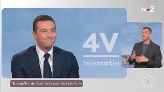 « Le gouvernement sexpose à une motion de censure »  Jordan Bardella sur France 2 [upl. by Ahtera]