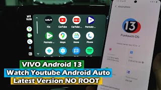 VIVO Android 13  Watch Youtube On Android Auto Latest Version NO ROOT [upl. by Atnwahs]