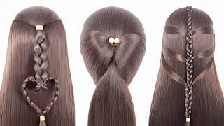 The most beautiful hairstyles for girls ♥️ Easy hairstyles ♥️ Hairstyles with braids [upl. by Philan]