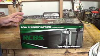 Unboxing RCBS Rock Chucker Supreme reloading press  HD [upl. by Tami]