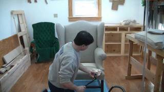 How To Reupholster A Wing Chair Pt 23 [upl. by Elcarim177]