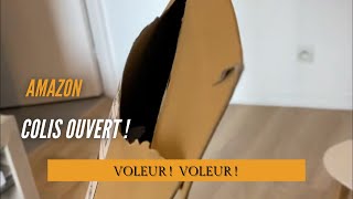 VOLEUR CHEZ AMAZON  COLIS OUVERT DÉCHIRÉ  TENTATIVE DE VOL [upl. by Iong833]