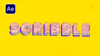 Scribble text Animation in after effects  No Plugin [upl. by Negroj]