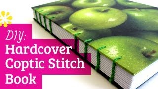 DIY Hardcover Coptic Stitch Bookbinding Tutorial  Sea Lemon [upl. by Einaoj]