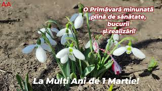 1 Martie 2024 La Mulți Ani 🌷 [upl. by Kenleigh149]