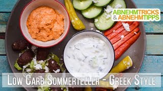 Leckerer und einfacher Low Carb Sommerteller  Greek Style Rezept  Kochvideo [upl. by Shaer550]