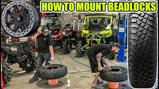 How to mount Tires on Beadlock Wheels at Home by Yourself  SXSATVUTVJeepTruck [upl. by Dee Dee278]