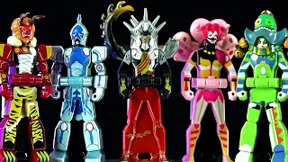 Kyoryuger Ranger Key Set Deboth Legion Review Power Rangers Dino Charge [upl. by Nawram]