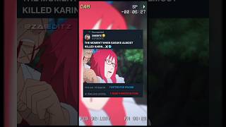 Sasuke killed Karin🥵🥶 shorts sasuke naruto zaideditz anime [upl. by Atinaujnas]