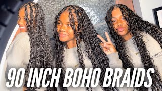 These 90quot Bohemian Braids WENT VIRAL  ALL THE TEA on Boho Braids  Dopeaxxpana [upl. by Solhcin]