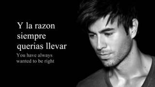 Enrique Iglesias Quizas Lyrics Spanish English [upl. by Grenier]