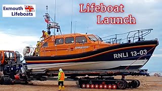 EXMOUTH RNLI SHANNON CLASS LIFEBOAT LAUNCH [upl. by Massab]