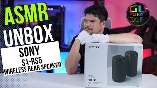 ASMR UNBOX SONY SA RS5 WIRELESS REAR SPEAKER 4K [upl. by Zeculon]