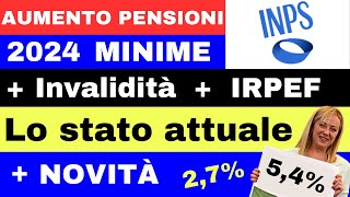 🔴AUMENTO PENSIONI 2024 💶  Riforma IRPEF  Tagli Pensioni 👉 LO STATO ATTUALE [upl. by Elisabet86]