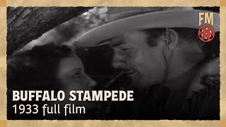 Buffalo Stampede 1933  Full Western Film  Randolph Scott [upl. by Esilahc695]