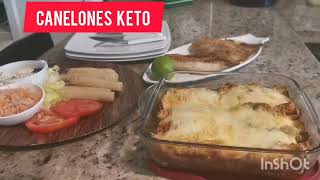 CANELONES KETO Rellenos de ricotta y Espinacas [upl. by Zetnod811]