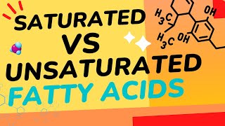 SATURATED VS UNSATURATED FATTY ACIDS  CHEMICAL STRUCTURE EXPLAINED [upl. by Zrike]