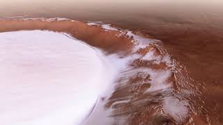 Flight Over Korolev Crater on Mars [upl. by Christoph]