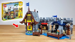 Lego Medieval Harbor Black Falcons  Beautiful Alternative 31120 Build [upl. by Demaria]