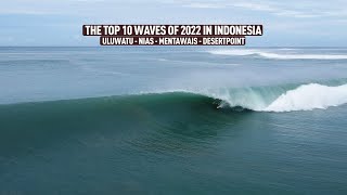 The BEST 10 Waves of 2022 in Indonesia NIASBALIMENTAWAISDESERTPOINT  RAWFILES [upl. by Eerot]