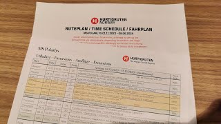 Fahrplan  Ausflüge Hurtigruten Postschiff Dezember 2023 [upl. by Aisanahta308]