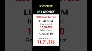 Power of Mutual Fund  HSBC Small Cap Fund  MYMONEY Shorts Viral  MY MONEY [upl. by Hisbe]