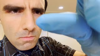 ASMR UpClose Face Massage with Gloves Neck Stretching Camera Movement [upl. by Naerda8]