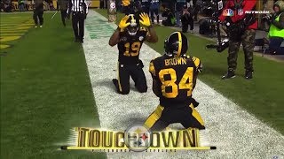 Antonio Brown Highlights 20172018 [upl. by Alliuqa]