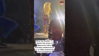 Blue Ivy shines on stage at BEYONCEs 42nd Birthday with Kim K sharing the video [upl. by Ehrsam]