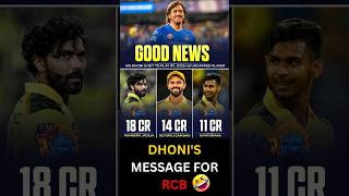 Dhonis Savage Message for RCB 😅  IPL 2025 Comeback News msdhoni [upl. by Fougere]