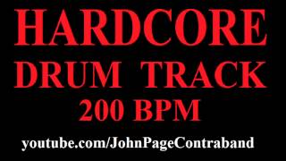 Basic Hardcore Drum Backing Track 200 bpm FREE [upl. by Rosa480]