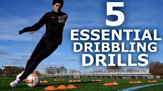 5 Essential Dribbling Exercises For Footballers  Improve Your Close Control [upl. by Adrea]