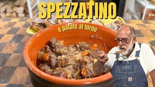 Spezzatino di manzo con patate al burro lardellate  La ricetta di Giorgione [upl. by Yesnnyl]