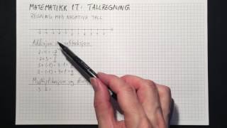 Matematikk 1T Tallregning Del 1 Regning med negative tall [upl. by Arman]