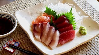 Sashimi Recipe  Japanese Cooking 101 [upl. by Oretos]