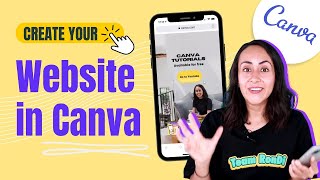 How to Create a WEBSITE in Canva for FREE [upl. by Airotal]